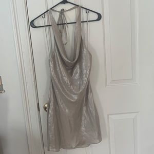 Shimmery Zara halter mini dress